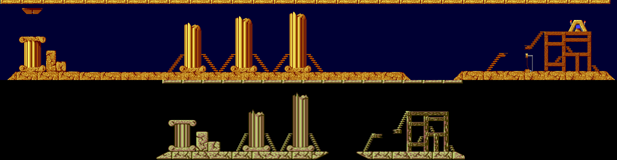 A comparison of a typical Amiga vs C64 level