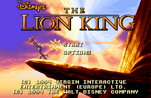 The Lion King title screen