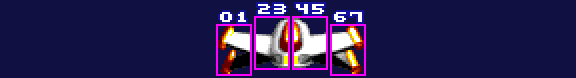 Stardust sprites for the middle section of the screen