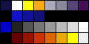 Stardust palette for the middle section of the screen